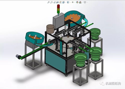 医药配件组装机3d模型图纸 solidworks设计